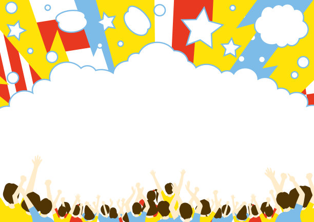 很多人和雷纹效果线图片下载