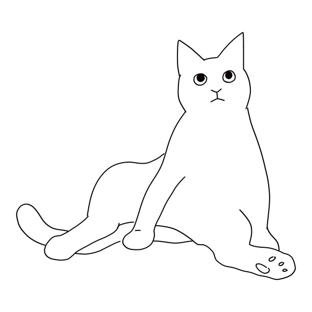 画一只猫的全身图片下载