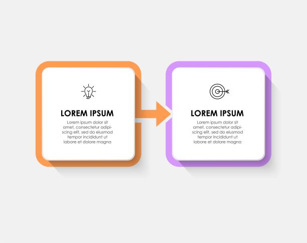 矢量信息图表模板与图标和2个选项或步骤。用于业务概念的信息图。可用于演示横幅，工作流布局，流程图，流程图，信息图。图片下载