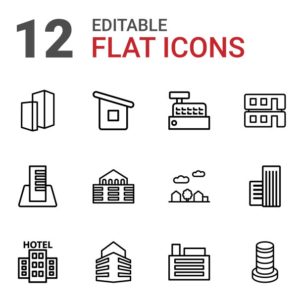 摩天大楼的图标图片下载