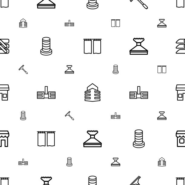 窗口图标模式无缝白色背景图片下载