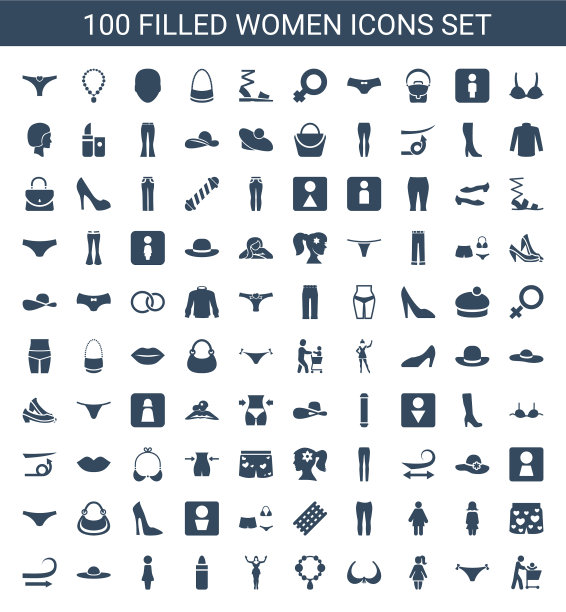 100名女性图标图片下载