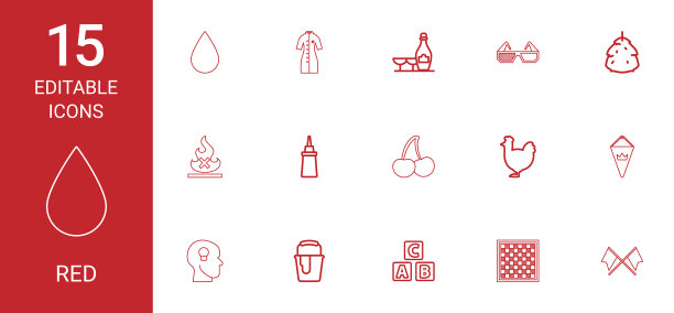 红色图标图片下载