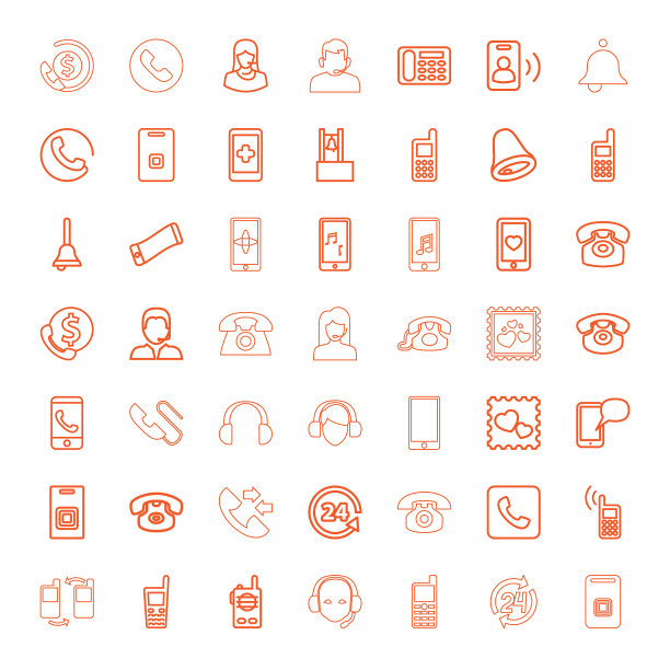 49个电话图标图片下载