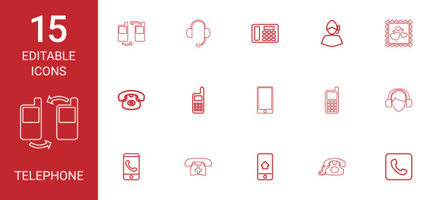 15个电话图标图片下载