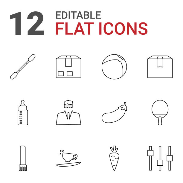 12个特写镜头图标图片下载