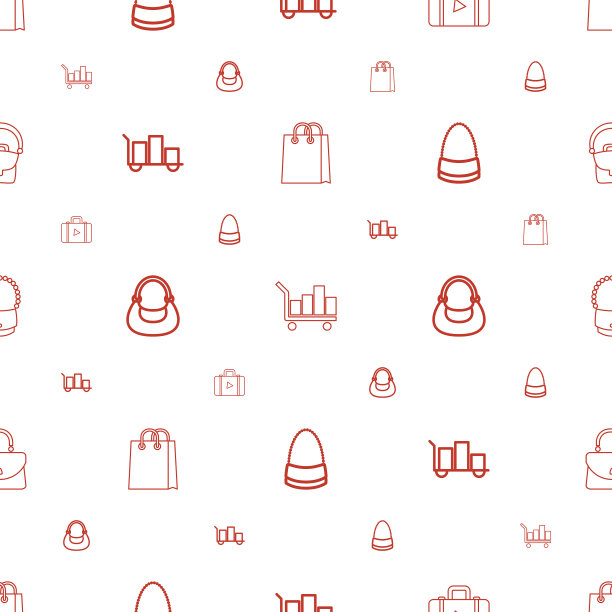 手袋图标图案无缝白色背景图片下载