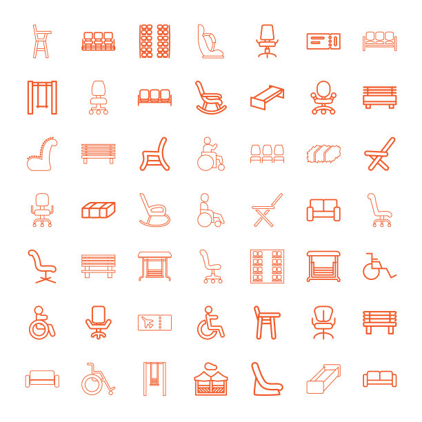 座位的图标图片下载