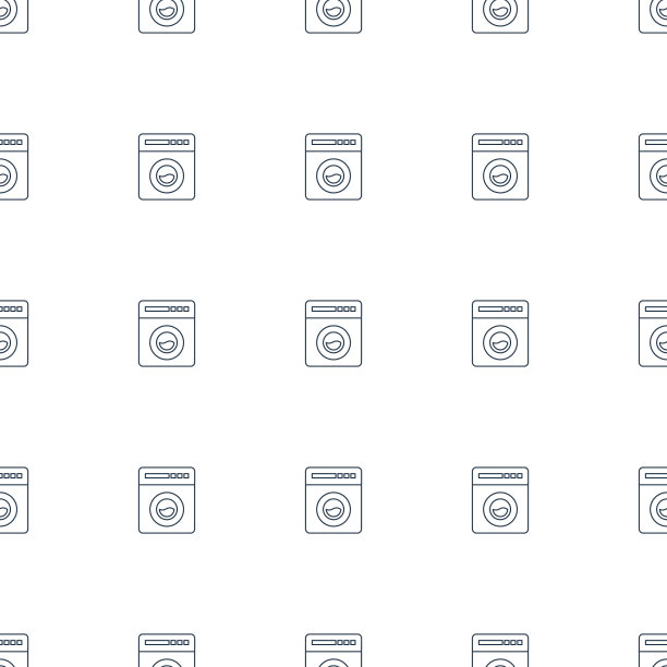 洗衣机图标图案无缝白色图片下载