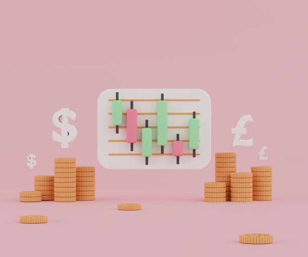 3d渲染概念股票市场插图。图片下载