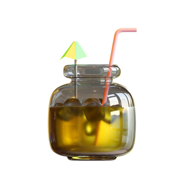 夏日饮品罐3D渲染插图，适合夏季、旅游、假日或度假活动主题。图片下载