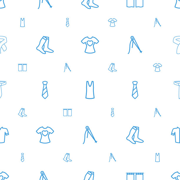 纺织图标图案无缝白色背景图片下载