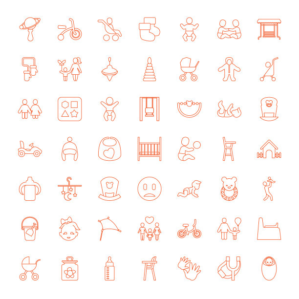 49个孩子图标图片下载