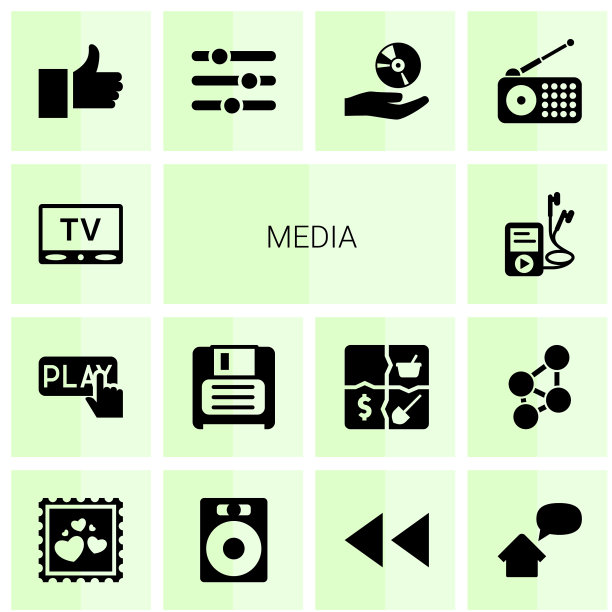 媒体图标图片下载