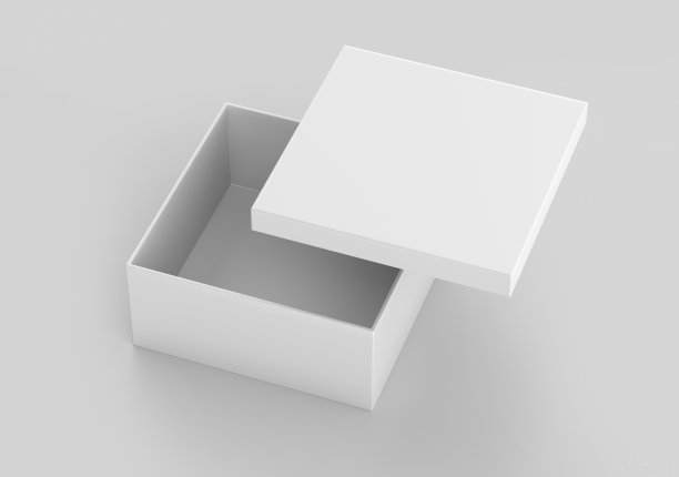 黑色方盒模型，黑色纸板容器3d渲染孤立在光背景图片下载