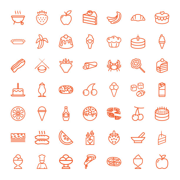 49个美味的图标图片下载