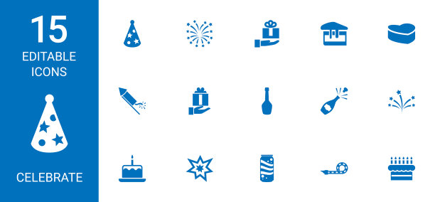 15日庆祝图标图片下载