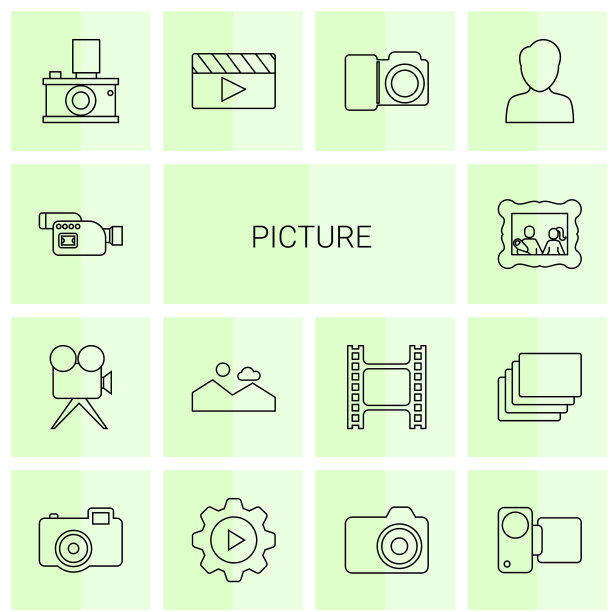 14张照片图标图片下载