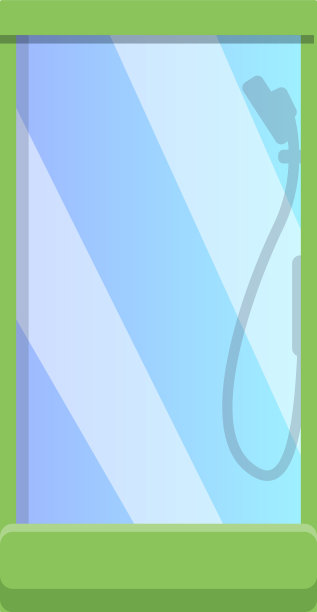 淋浴隔间图标卡通风格图片下载