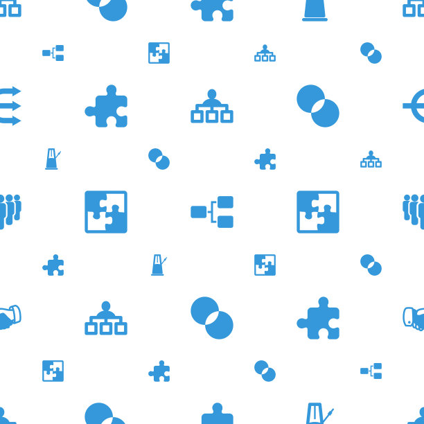 团队图标模式无缝白色背景图片下载