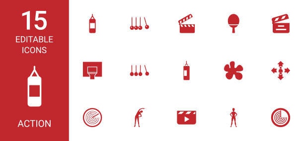 15个动作图标图片下载