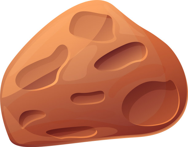 小行星元素图标卡通风格图片下载