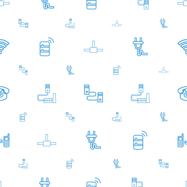 连接图标模式无缝白色背景图片下载