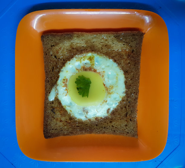 面包煎蛋卷图片下载