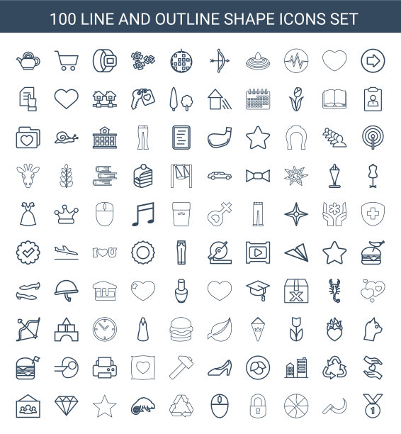 100年形状的图标图片下载