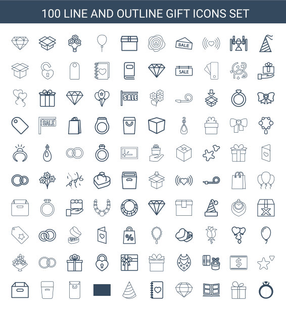 100年礼物图标图片下载