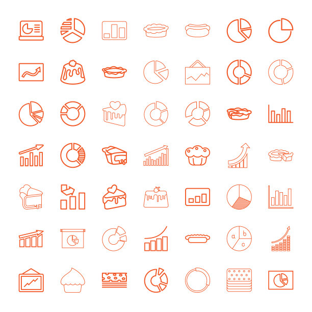 馅饼图标图片下载