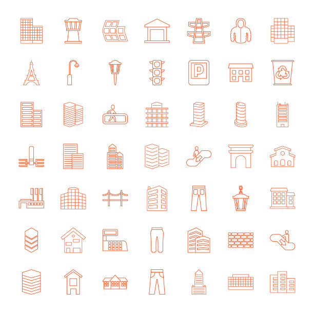 49个城市图标图片下载