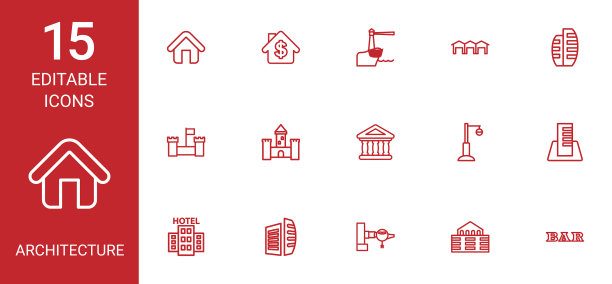 建筑图标图片下载