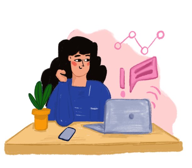 电脑后面的女孩在工作，学习。在线工作、课程、培训。女人花时间在社交网络上图片下载