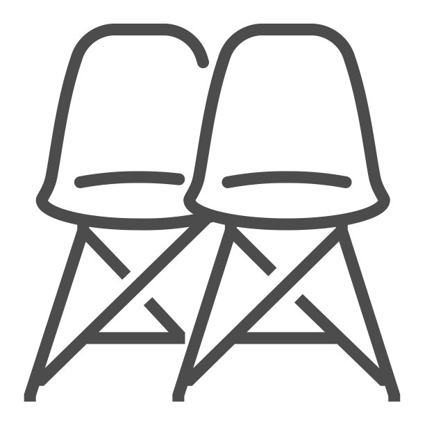 家具行业，方线矢量图标。图片下载