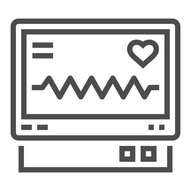 医疗行业，方形直线矢量图标。图片下载