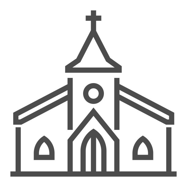 宗教，方线矢量图标。图片下载