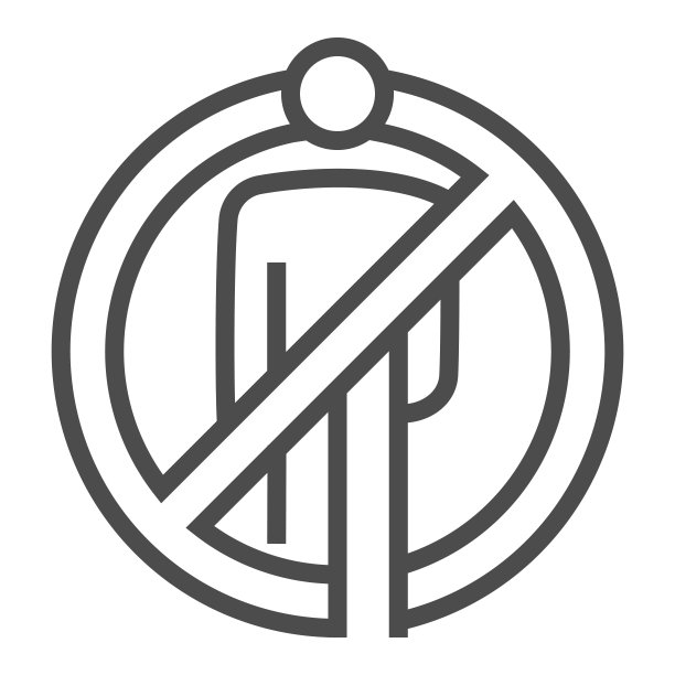 种族歧视方形线条矢量图标图片下载