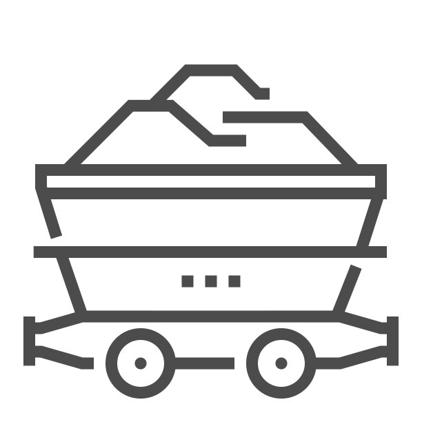 矿业，方线矢量图标。图片下载