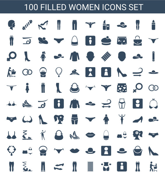 100名女性图标图片下载