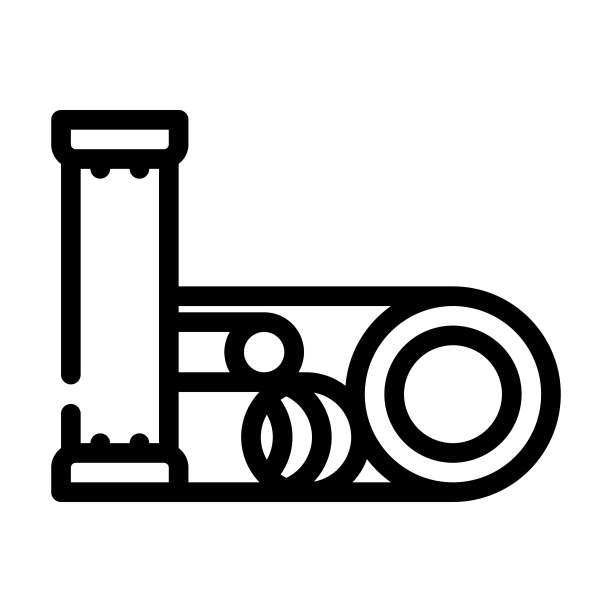 管道建筑材料线性图标矢量插画图片下载