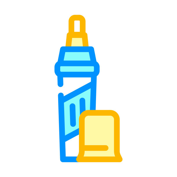 铅笔去除划痕彩色图标矢量插图图片下载