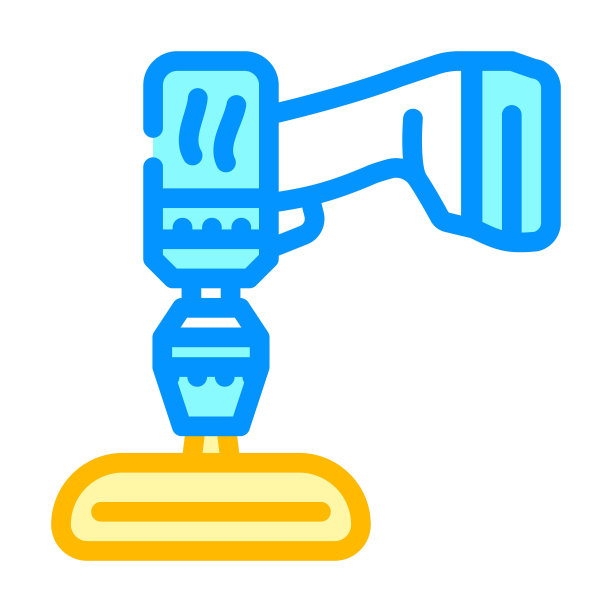 螺丝刀附件汽车抛光彩色图标矢量插图图片下载