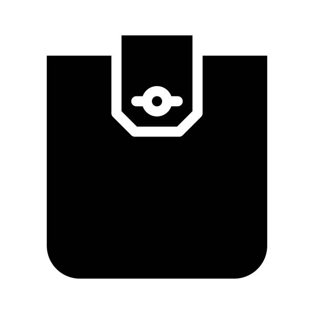 皮瓣口袋字形图标矢量插图图片下载