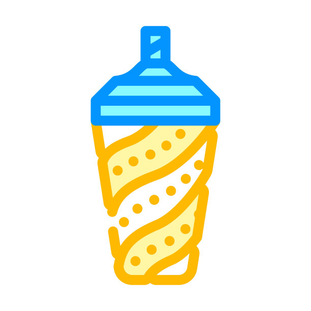 喷嘴轮盘抛光彩色图标矢量插图图片下载