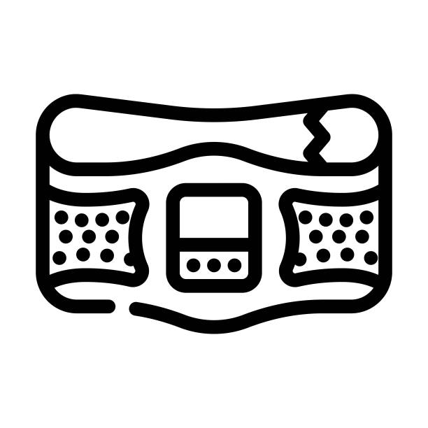 腰带刺激器线条图标矢量图图片下载