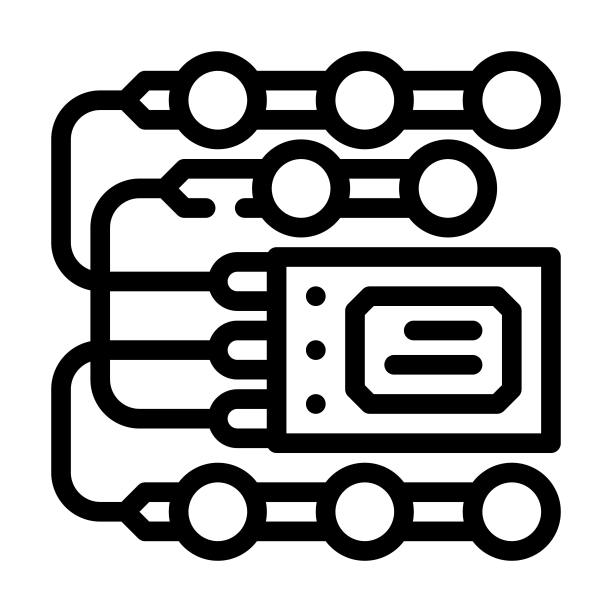电子刺激线图标矢量图图片下载