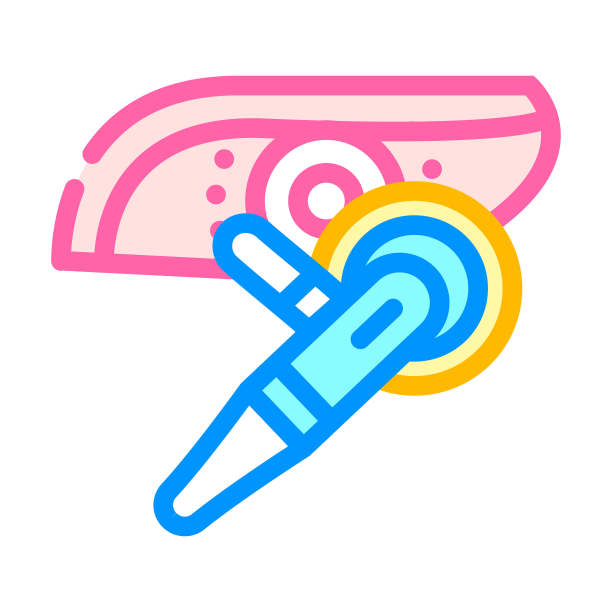 车头灯汽车抛光彩色图标矢量插图图片下载