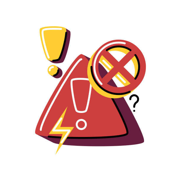 错误的信号。矢量图标粗体线条风格图片下载