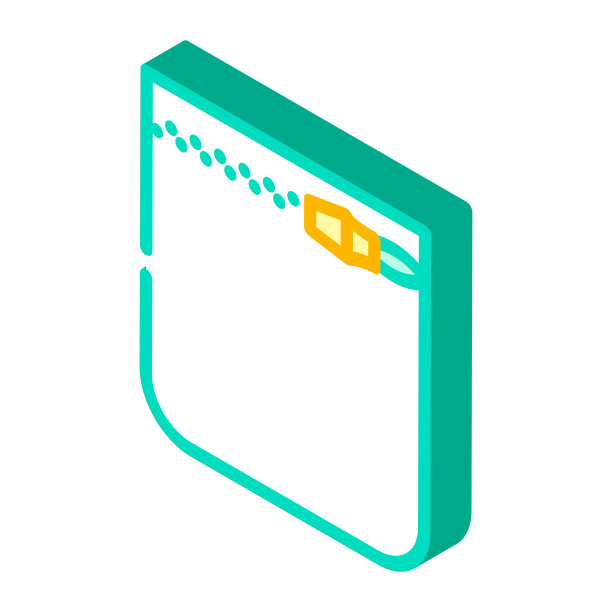 硬币存储口袋等角图标矢量插图图片下载